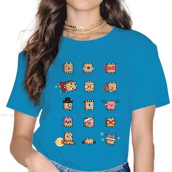  Toca Life World Света на изящните карикатури Тениски с кръгло деколте и принтом под формата на кутии Тениска за момичета Нова тенденция 4XL
