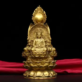  Статуята На Авалокитешвары Шакямуни Скулптура Кшитигарбхи Трехликая Статуя На Буда Декоративна Статуя На Месинг Будистки Начало Декор