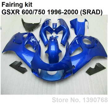  Синя Каросерия комплект за Suzuki обтекатели GSXR750 96 97 98 99 00 комплект обтекателей GSXR600 1996 1997 1998 1999 2000 LN02