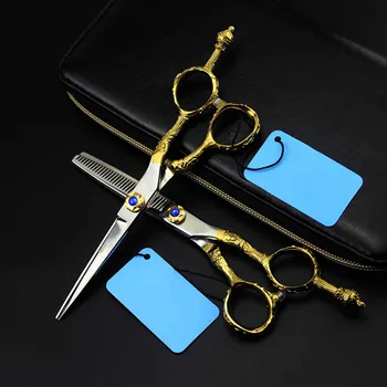  професионален Япония 440c 6 инча Короната ножици за коса набор от козметика фризьорски салон макас прическа от салон филировочные ножици фризьорски ножици