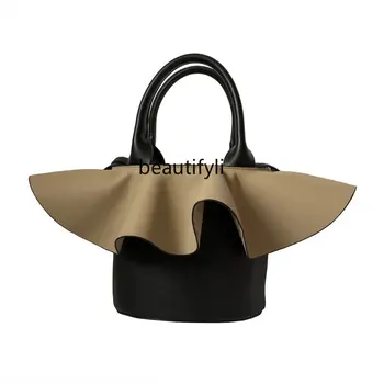  yj Лейси чанта-торба, Чанта, в корейски стил, Дизайн, Подходящ Цвят, Елегантна Чанта През Рамо, Универсална Чанта
