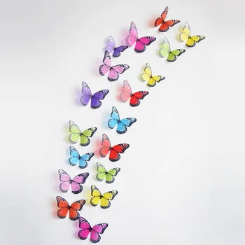  Страхотно Украшение Scrapbooking PVC Цветни Пеперуди Стикер За Стена, Сватбени Декорации Декор Дневна Пеперуда Стикер Стикери