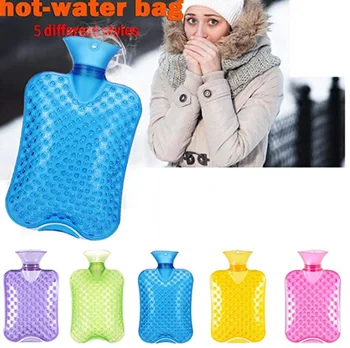  Бутилка с гореща вода, Прозрачна торбичка за топла вода, 2 литра с Капак за Облекчаване на болката, топла и студена терапия