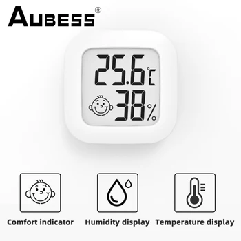  Aubess LCD Дисплей Цифров Термометър, Влагомер На Закрито Електронен Измерител на Температура И Влажност на въздуха Сензор за Влажност на въздуха За Дома