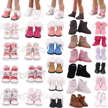  Обувки за кукли 5 см, Обувки от изкуствена кожа с високо берцем За 14 инча Wellie Wisher и 32-34 см, обувки за кукли Paola Reina, 20 см, Аксесоари за кукли KPOP