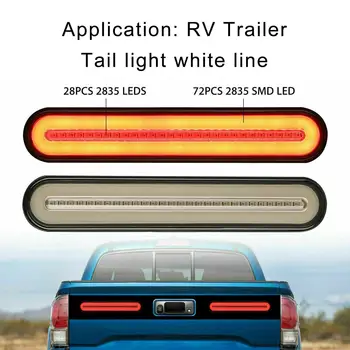  4 В 1 Led Авто Камион с Ремарке, Водоустойчив led Червена Задна светлина, led фенерче на колела, 3D Жълто + Плавен сигнал L3O8
