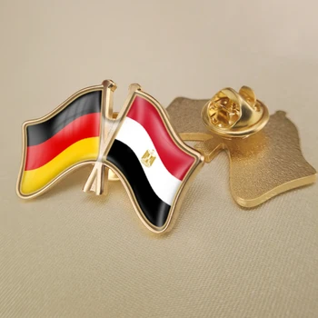  Германия и Египет Преминава Двойни Знамена Приятелство Игли за Ревери Брошки Икони