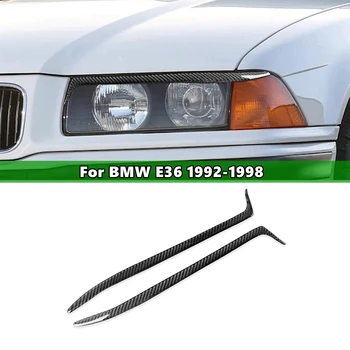 1 чифт Фарове От въглеродни влакна, Тампон За Веждите и Клепачите За BMW E36 1992-1998, Автомобилни Стикери, Тампон За очи