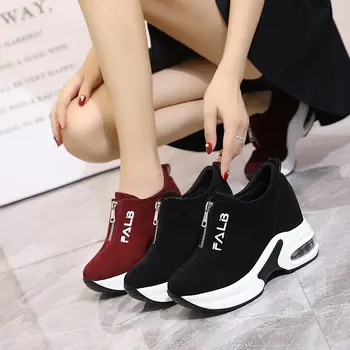  Дамски ежедневни обувки есен 2021 новата версия на корейския замшевой дамски обувки джоб с висока засаждане на дебела подметка, модни, спортни обувки