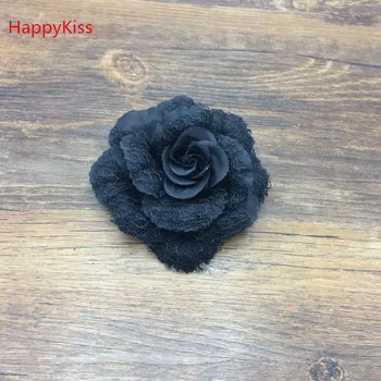  HappyKiss 1 бр. цвете накити за косата на булката шнола за косата на булката аксесоари за коса, за жени, за сватба брошка черно цвете занаяти