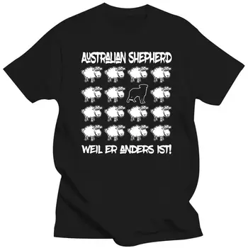  2022 Нова Тениска Black Sheep - Австралийска Овчарка Aussie - Hunde Забавни Schaf Men Hund Хип-Хоп за Мъже и мъжки Марка Дрехи Fas
