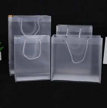  100шт Различни Размери Полипропиленова Пластмасова Чанта Матово Прозрачни Подарък за Опаковане на Пакети с Копче Прозрачна Чанта за Партита wen6160