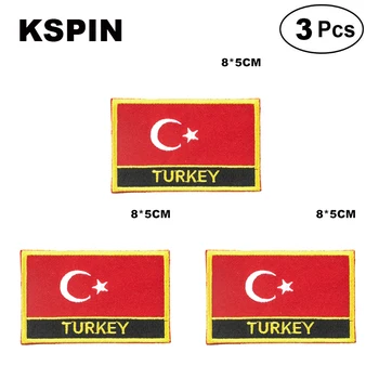  Турция Правоъгълна Форма Флаг ленти, бродирани флаг ивици национален флаг ленти за дрехи за направи си САМ Украса