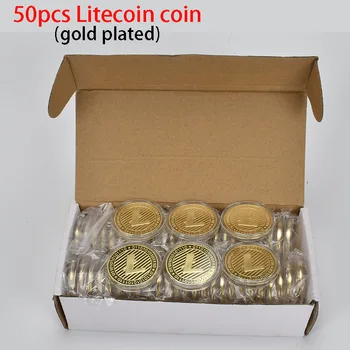 50ШТ Гореща Златна Монета Litecoin Метална монета За Събиране