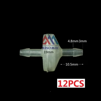  12 броя 3 мм Еднопосочен клапан Материал PP Клапан клапан Пружинен фторопласт за масло озоновая вода (за пиене)
