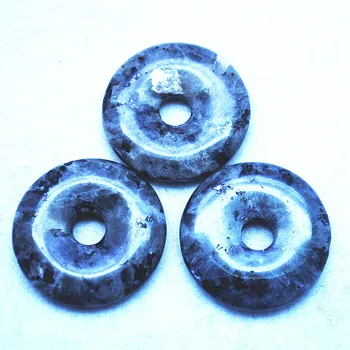  5шт природа порцелан, камък лабрадорит доунт форма кръгла форма размер 30 мм, черен лабрадорит добри продажби, направи си сам бижута направи си САМ