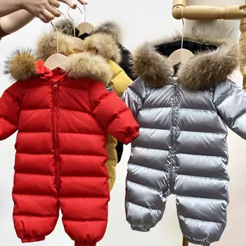  Бебешки гащеризони, якета, утепленная naka яке с яка от естествена кожа за деца, гащеризони за момичета и момчета, Боди на топола, ws1883