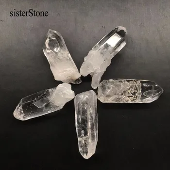  директна доставка прозрачен кварцов кристал проба рейки лечение полиран скъпоценен камък crystal точка медитация за бижута