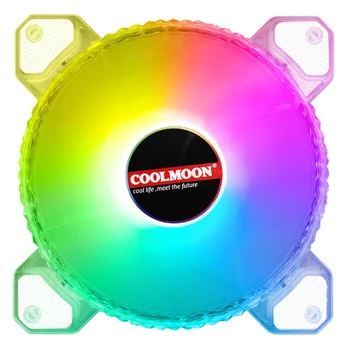  COOLMOON 12 см 4Pin 12 Настолен Вентилатор за Охлаждане Корпус Процесор PWM ARGB AURA Cooler K3KB