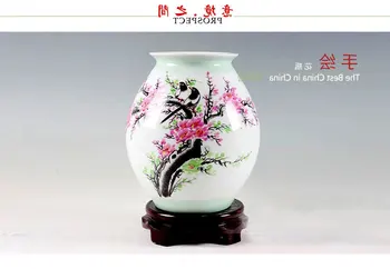  истинска нещо, провинция Цзиндэчжэнь, фамилна майстор за производство на розово порцелан - ръчно рисувани вази Хан Пин wi fi