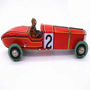  [Забавно] Колекция за възрастни Ретро Завийте Метална играчка Лидице червена спортна машина F1 Racing Механична играчка заводные играчки детски фигурки за подарък